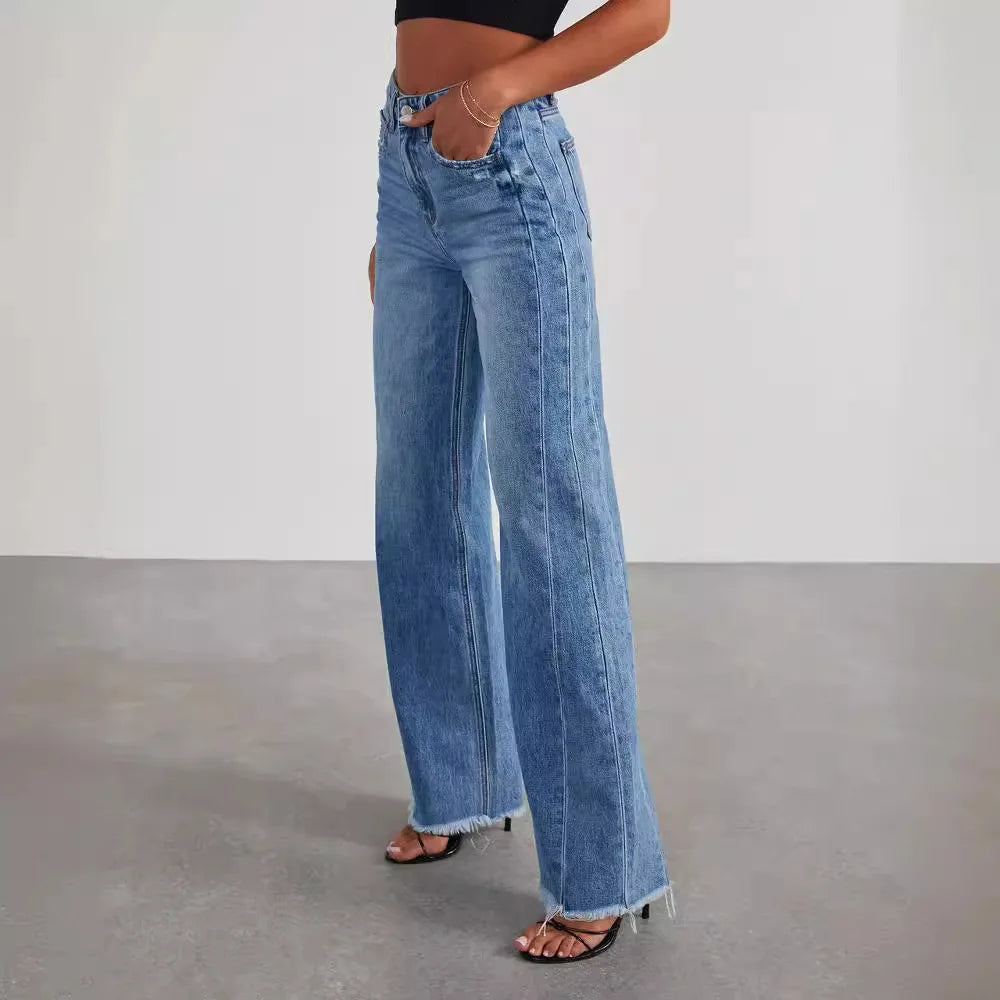 High-Waisted Wide-Leg Jeans | Casual and Flattering | Timeless Design